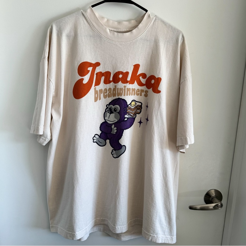 Inaka power men’s cream “breadwinner” t-shirt - size XL